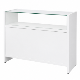 Mostrador vitrina Flexia 120x50x90 cm blanco